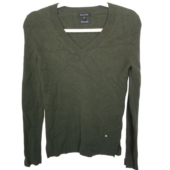 Massimo Dutti Womens Cashmere Sweater XS Classic Preppy Quiet Luxury Minimalist - Picture 1 of 7